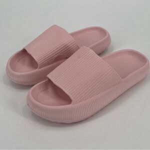 NEW YASIRUN Pink Ribbed EVA Slide Size EU 40-41 (US 9-9.5)
